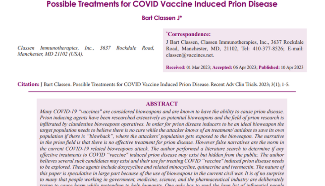 Mögliche Behandlung der durch eine COVID-Impfung verursachten Prionenerkrankung